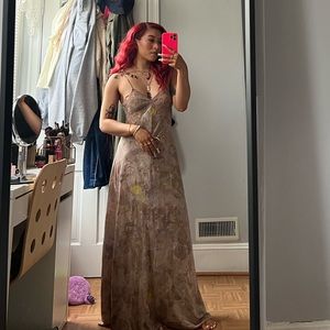 Beautiful satin maxi dress.